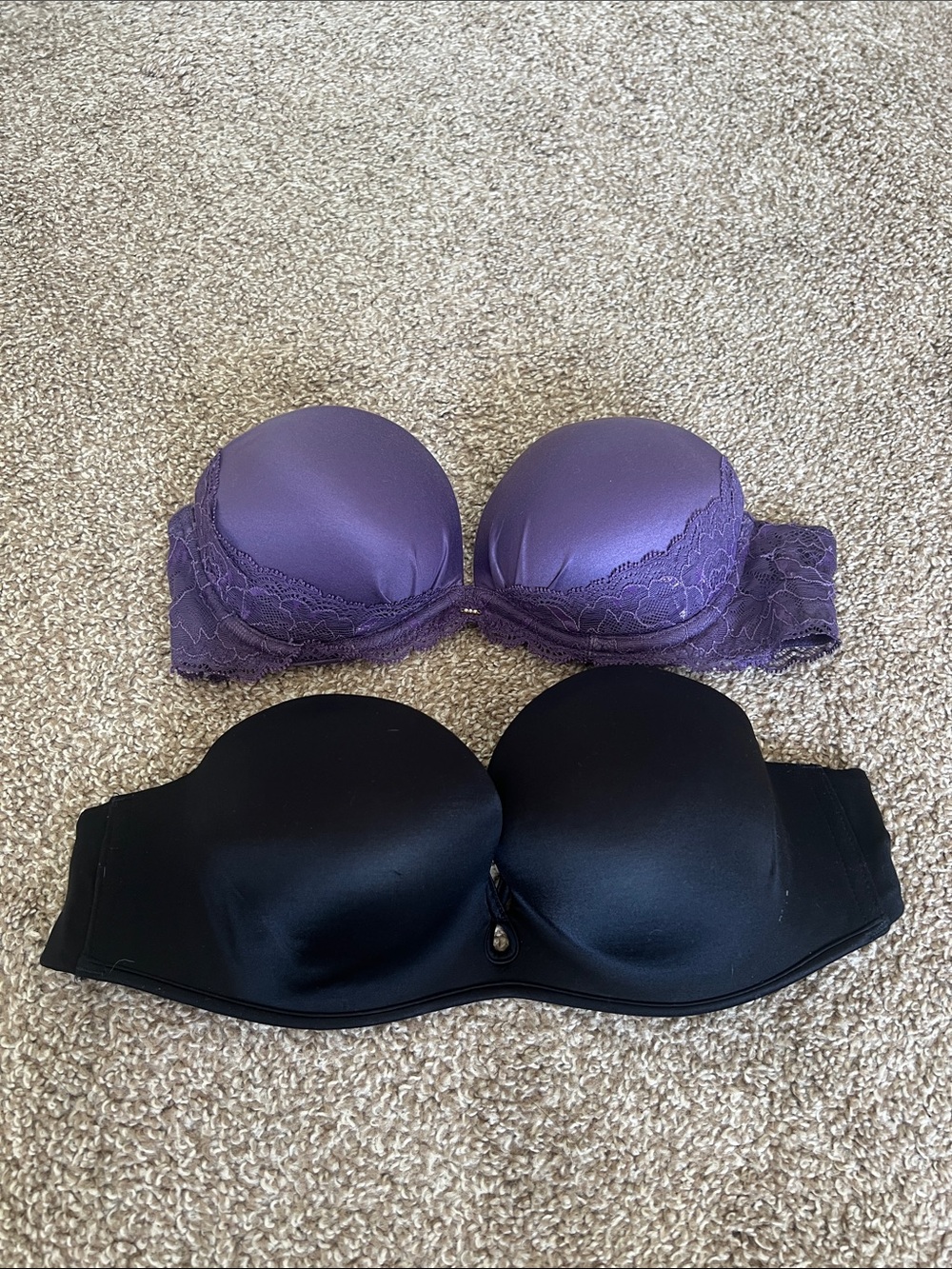 Two Strapless Push-Up Bras- Women Intimates